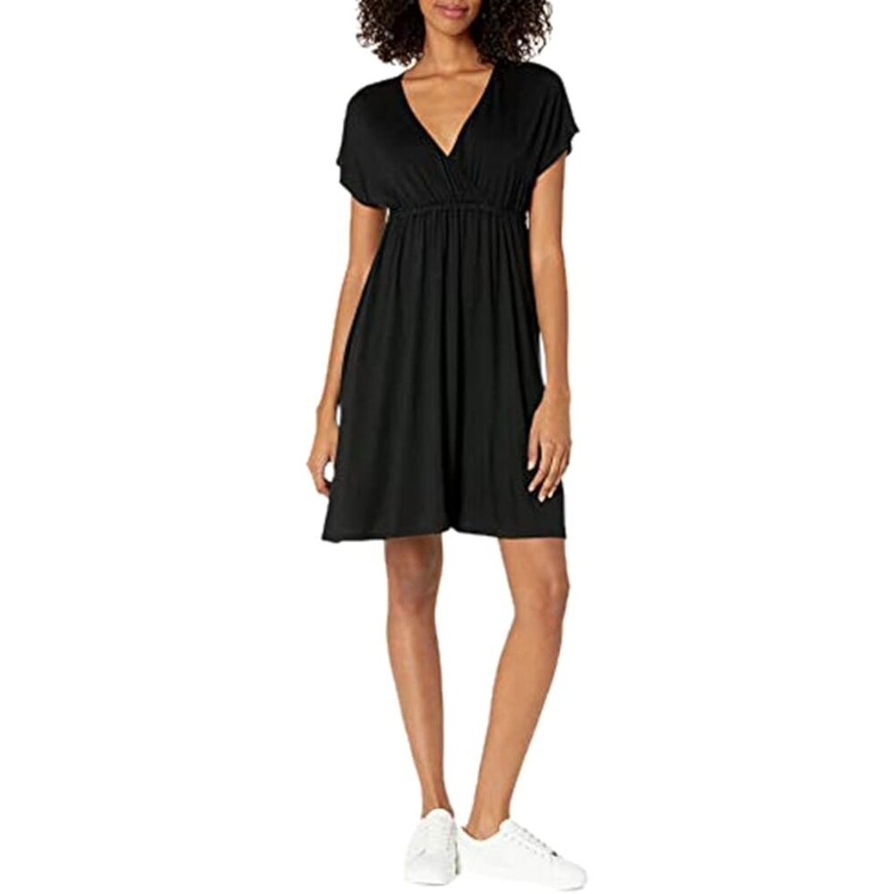 Amazon Essentials Black Surplice Dress 1X